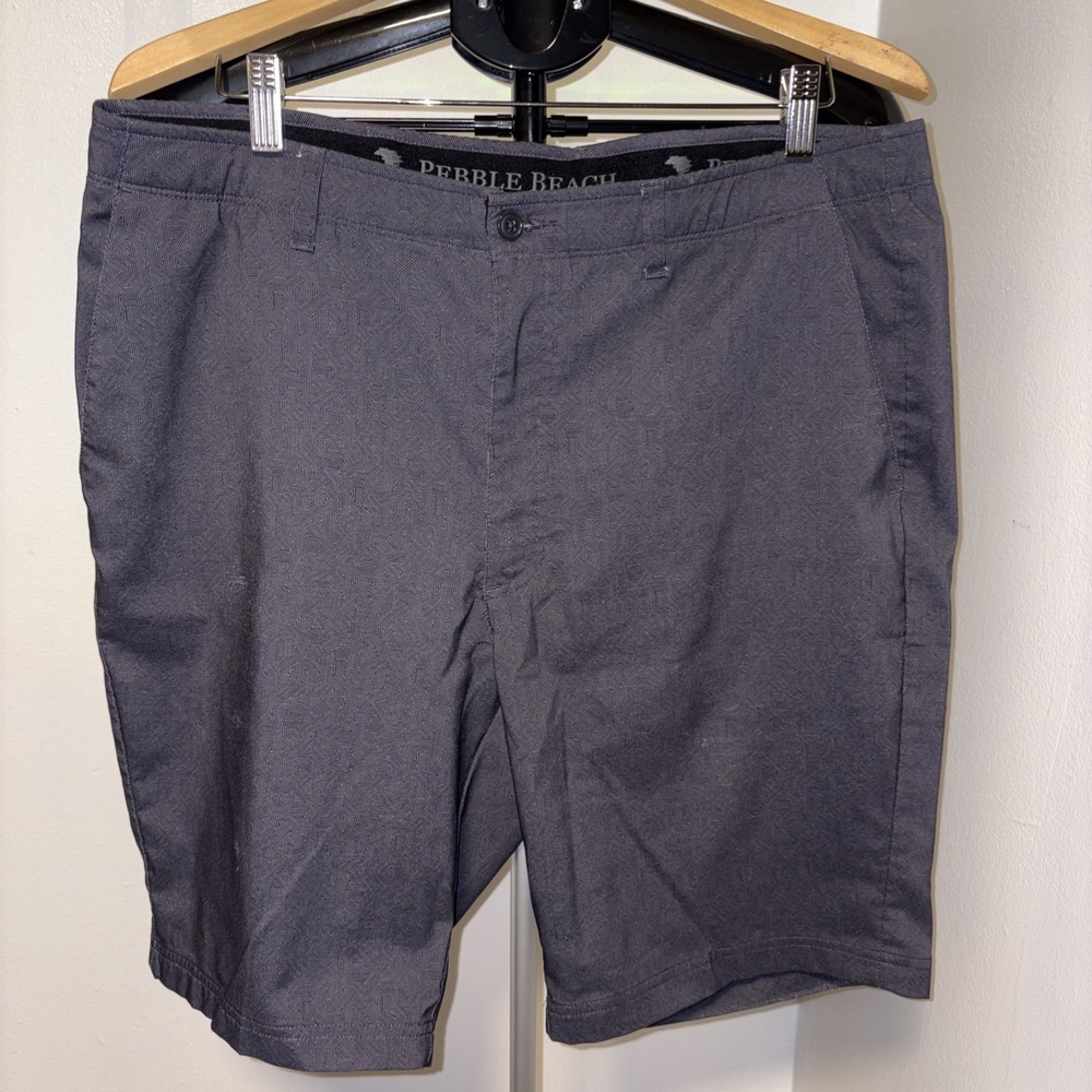 NWT Pebble Beach Dry-Luxe Performance Golf Shorts Men's Size 38 Gray Stretch